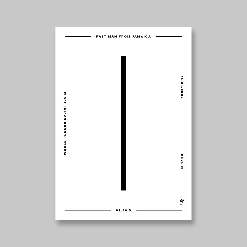 Fast Man From Jamaica Postcard