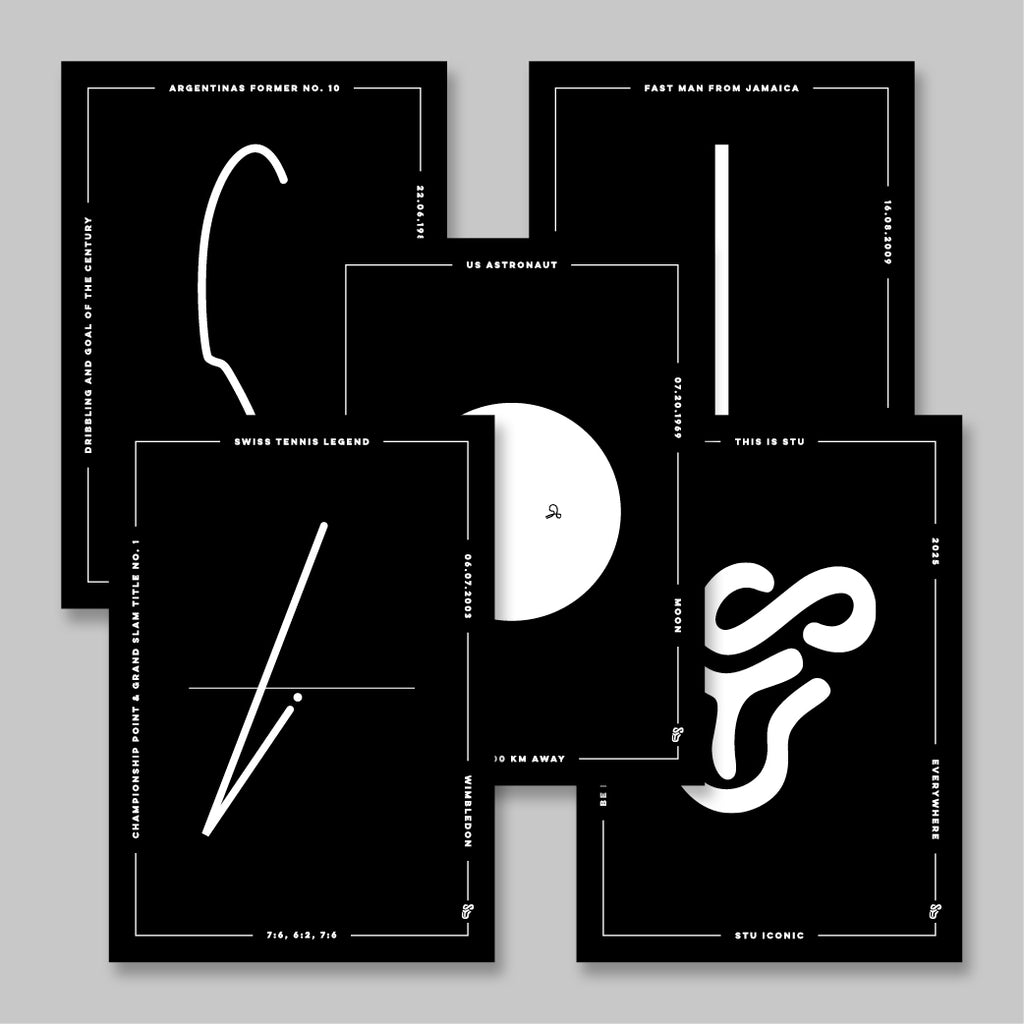 Postcards set black